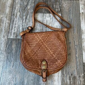 Frank Exé Butterscotch Leather Crossbody Bag